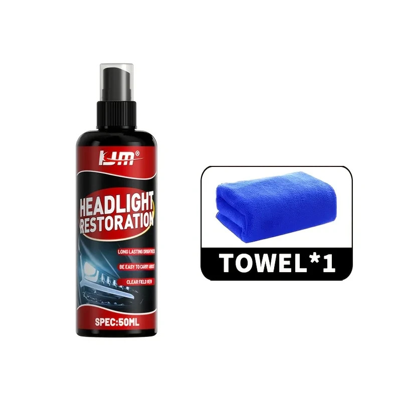 Ceramic Headlight Restoration Spray Removes Yellowing Oxidation Clear Coat