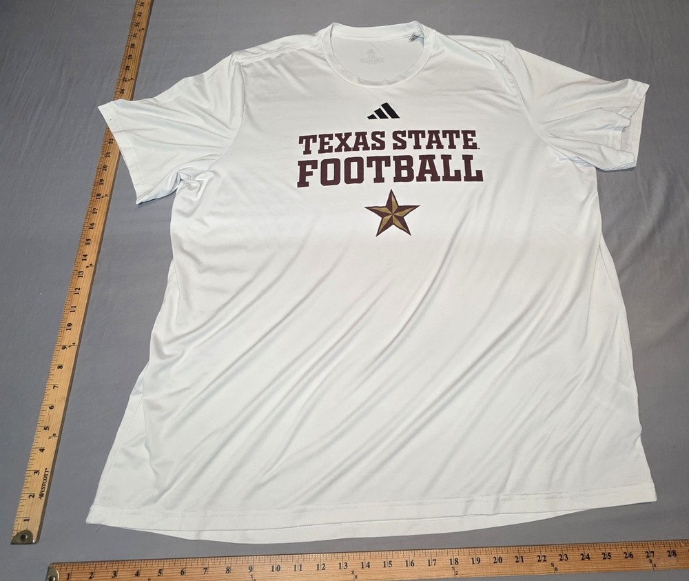 Texas State Bobcats  Football T-Shirt  White Dri-FIT Short Sleeve 2xl