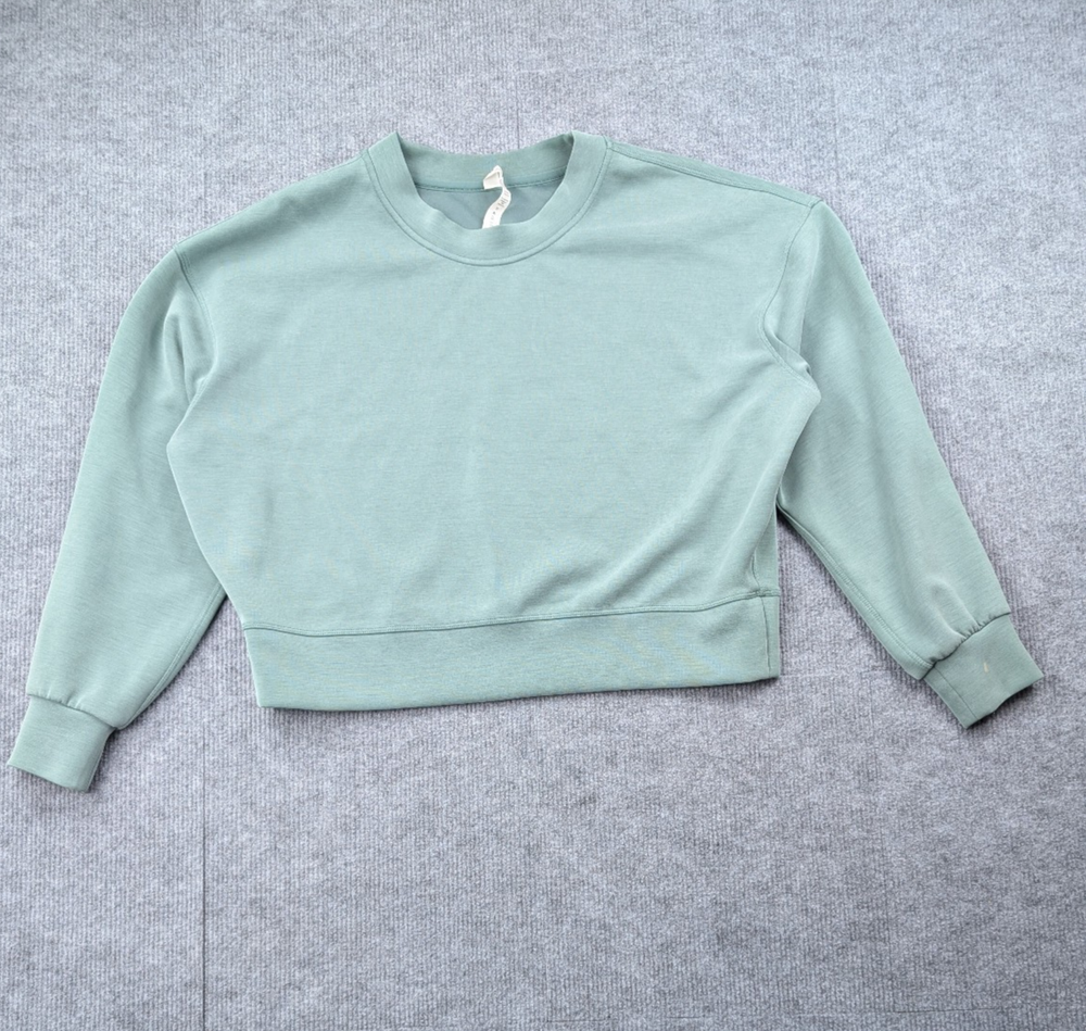 Lululemon Softstreme Sweatshirt Womens 6 Perfectly Oversized Cropped Crew Green