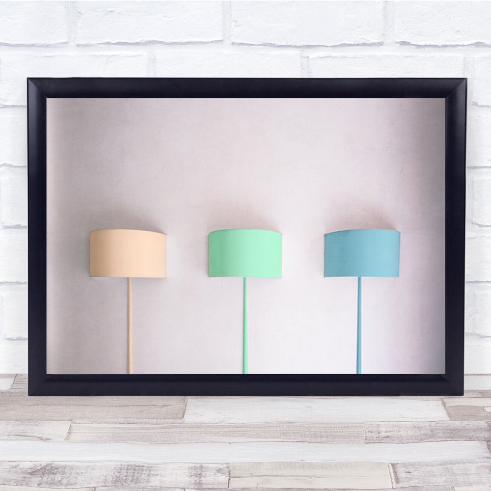 Pastels Pastel Color Colors Lamp Lamps Abstract Wall Art Print