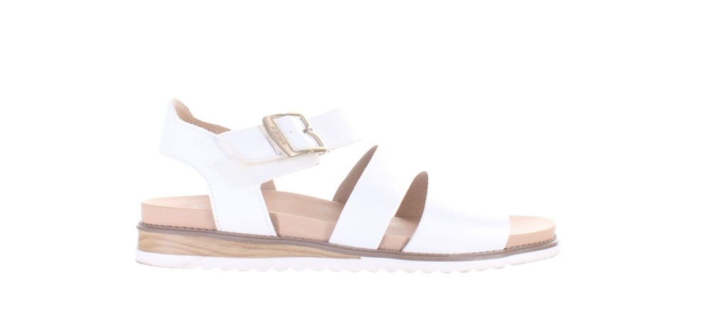 Dr. Scholl's Womens Island White Ankle Strap Sandals Size 7 (7828794)