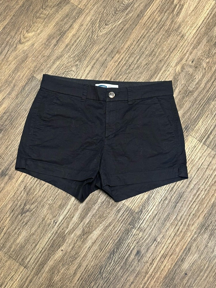 Old Navy Everyday Shorts Mid-Rise Women’s Black Casual Cotton Shorts Size 6
