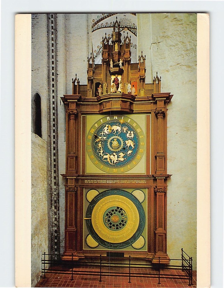 Postcard Neue astronomische Uhr Marienkirche Hansestadt Lübeck Germany