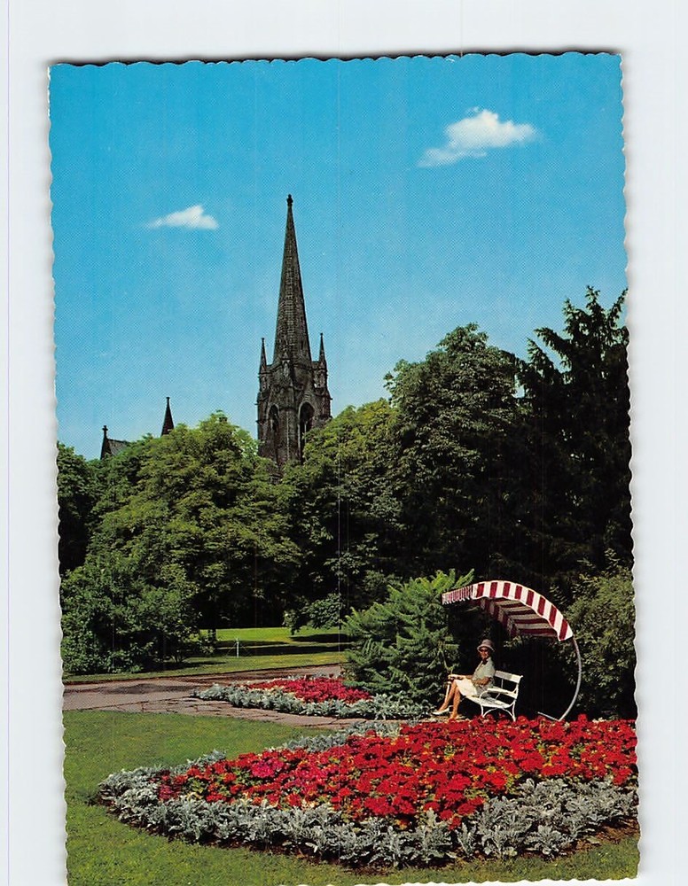 Postcard Kurpark Bad Nauheim Germany