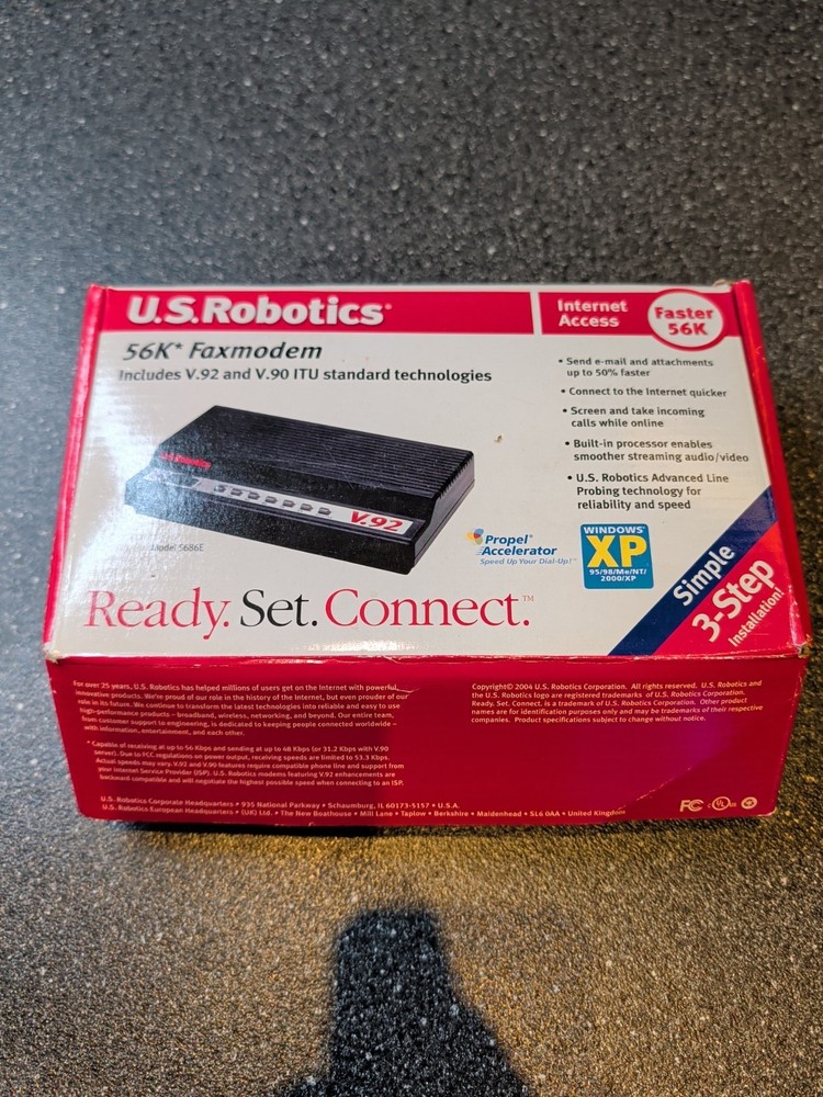 US Robotics V.92  56K External Fax modem 5686 5686G with Power adapter