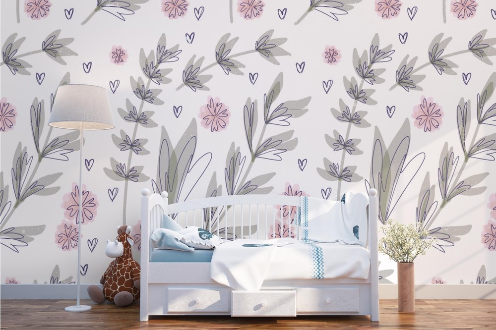 3D Leaf Watercolor Pattern Wall Murals Wallpaper Murals Wall Sticker