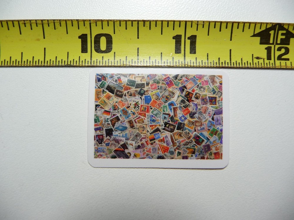 Vintage Stamp Collage Stickers for Travel Scrapbooking & Memories