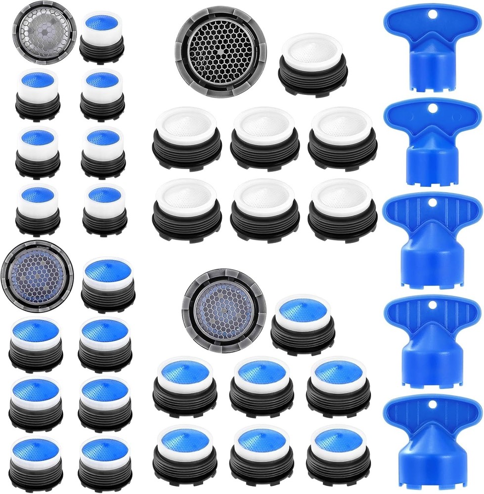 28 pcs Faucet Cache Aerators with 5 Pcs Faucet Aerator Key Cache Aerators Replac