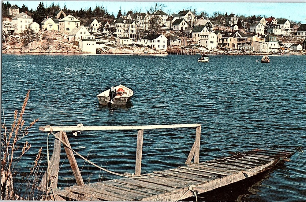 Chrome WATER SCENE Stonington - Near Ellsworth & Bar Harbor Maine ME m/09 AH8041