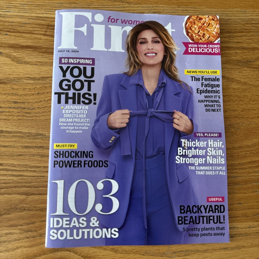 FIRST FOR WOMEN Magazine July 15 2024 Jennifer Esposito Cover Thicker Hair NEW