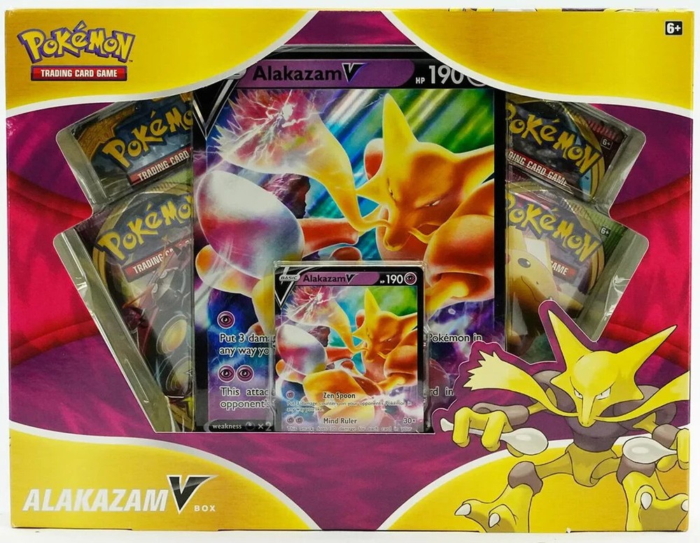 Pokemon TCG :  Alakazam V Box - BRAND NEW - FACTORY SEALED CARDS