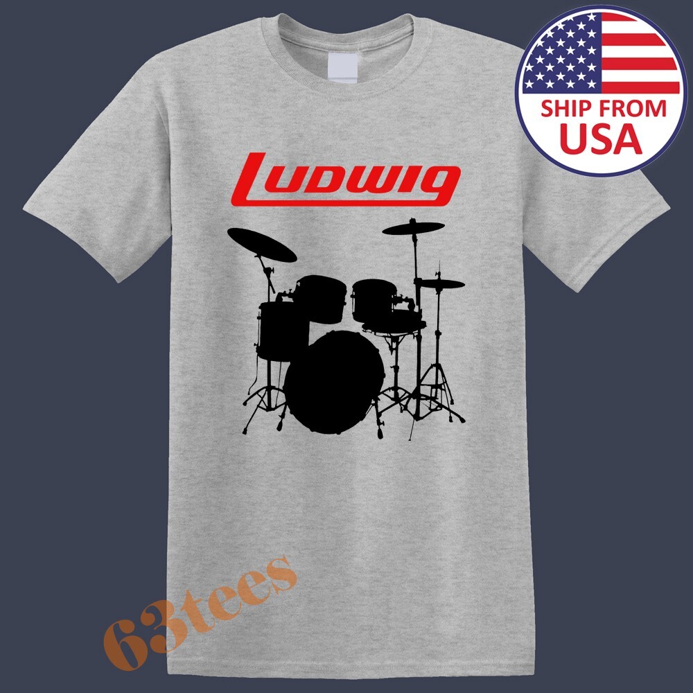 Ludwig Drums Cymbals Men's Grey Size S to 5XL