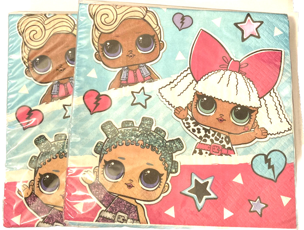 LOL SURPRISE LUNCH NAPKINS 32 Birthday Party Supplies Large Dinner Serviettes