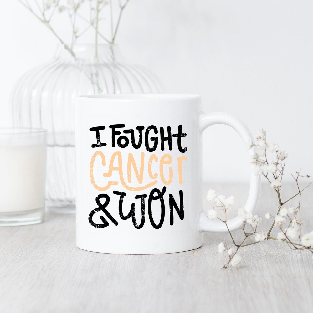 Uterine Cancer I Fought And Won Mug Uterine Cancer Survivor Gift Uterine Cancer