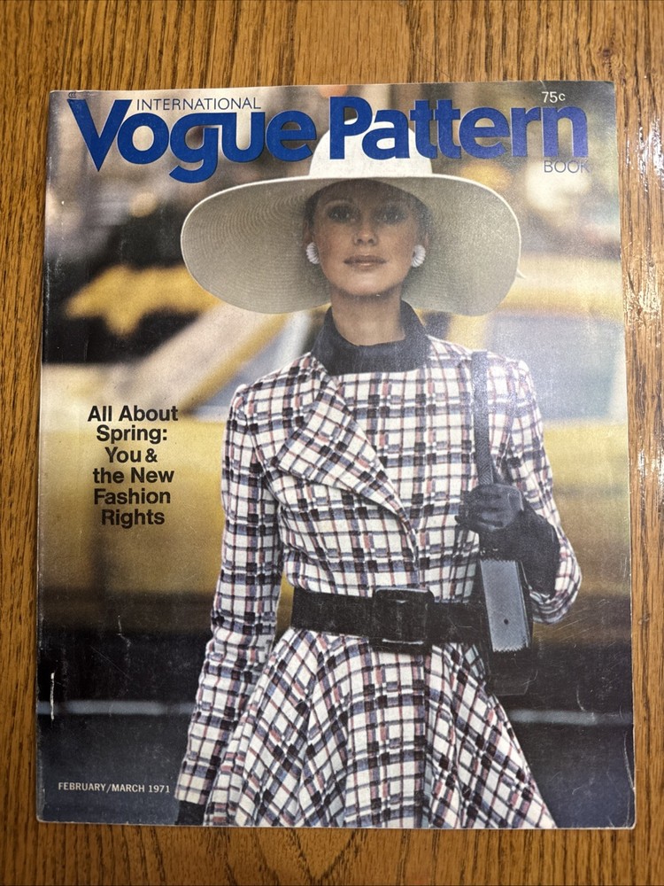 Vtg International Vogue Pattern Book Magazine Feb/Mar 1971 1970's Sewing Fashion