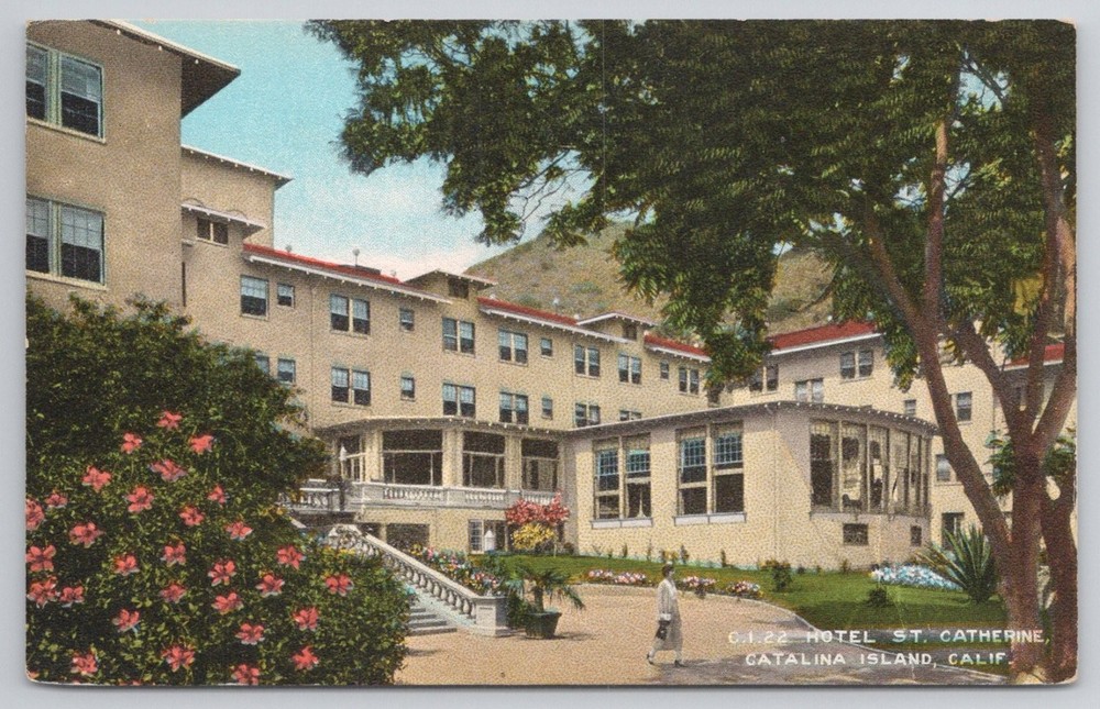 Hotel St. Catherine Catalina Island California CA Vintage Postcard
