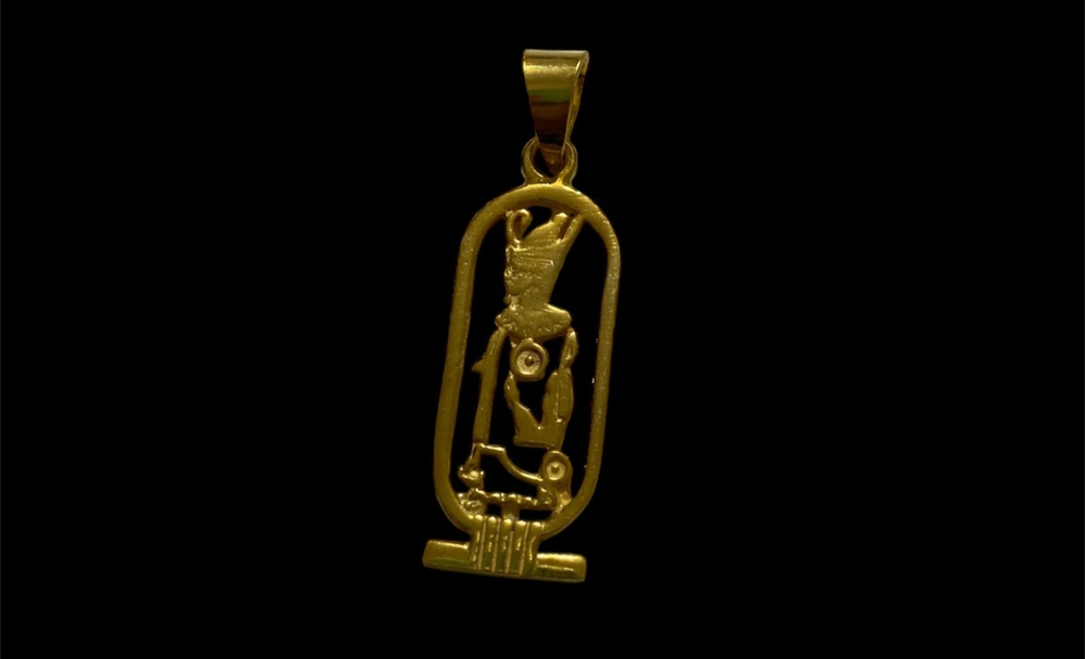Rare God Amun Ra with God Khonsu Pendant made in Egypt from 925 Sterling Silver