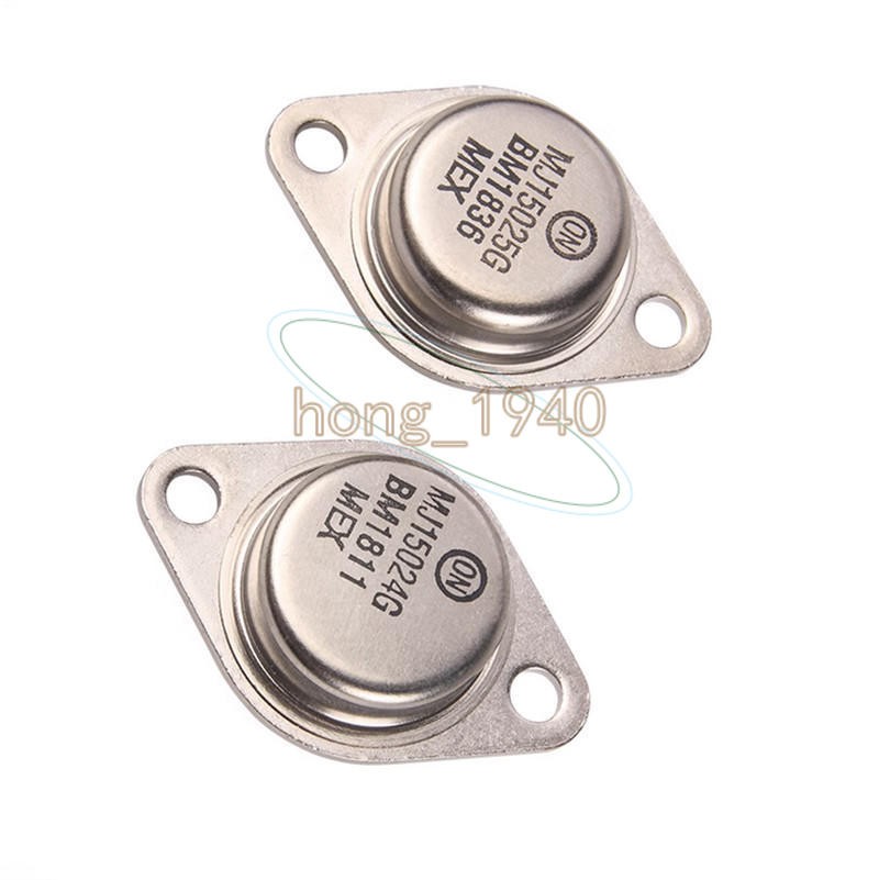 1pairs MJ15024G + MJ15025G ON TO-3P Silicon Power Transistors NEW