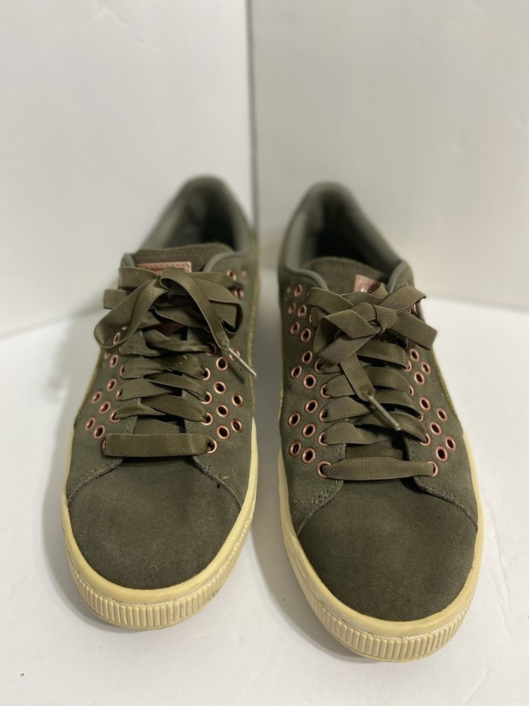 PUMA Suede XL Lace VR Women’s Shoes Olive Night-Avocado Green Size 8.5