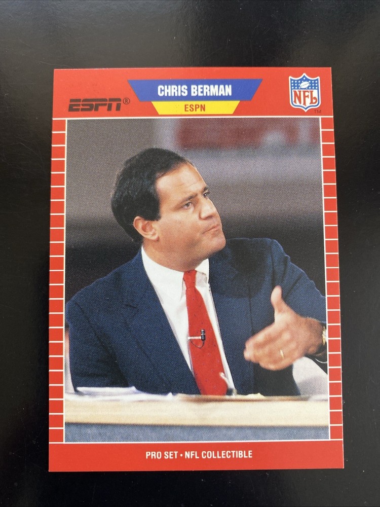 Chris Berman 1989 Pro Set Announcer Collectible Card #5