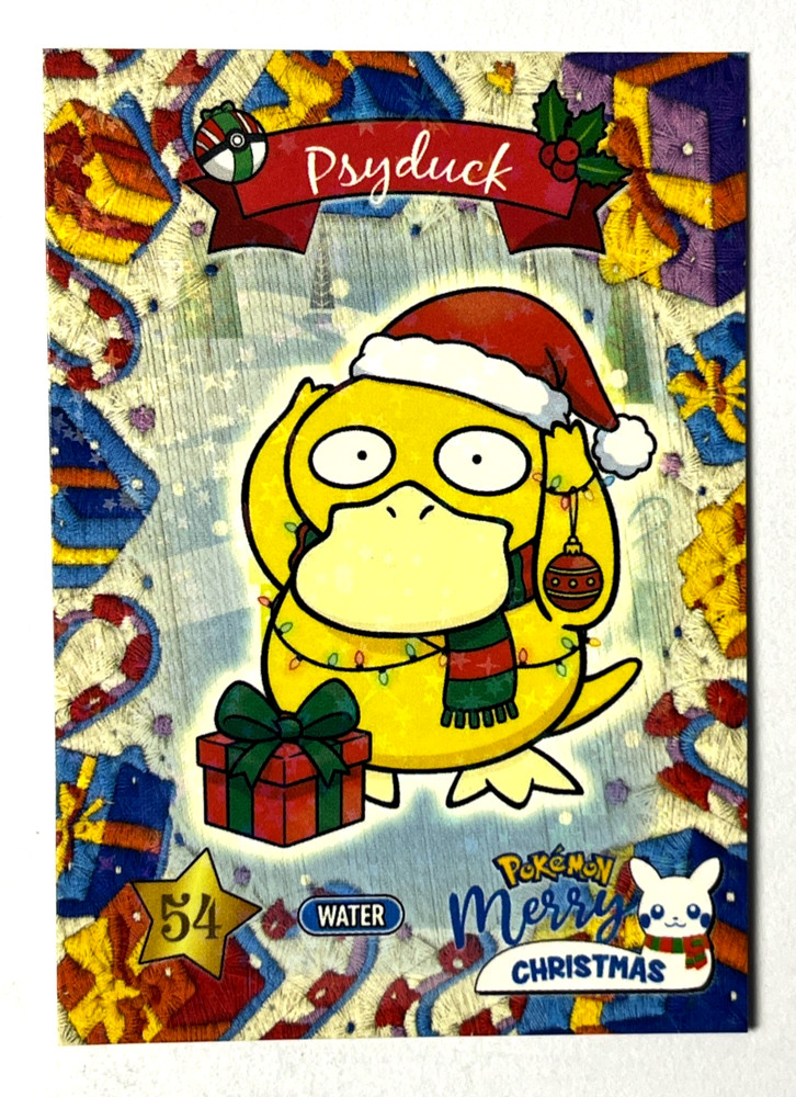 2025 POKEMON KANTO CHRISTMAS Collectoons Card #054 PSYDUCK Foil