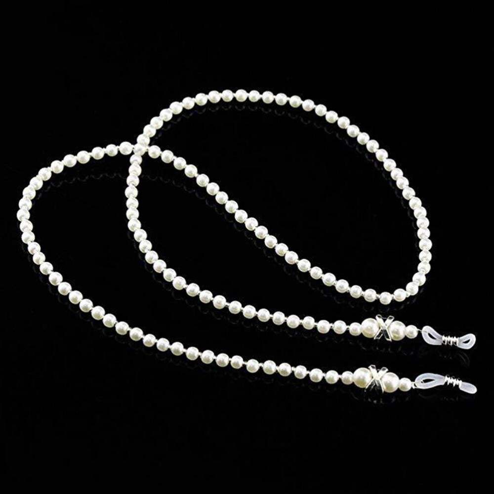 2pcs Pearl Eyeglasses Chain Eyeglasses String Holder Glasses Holder Strap