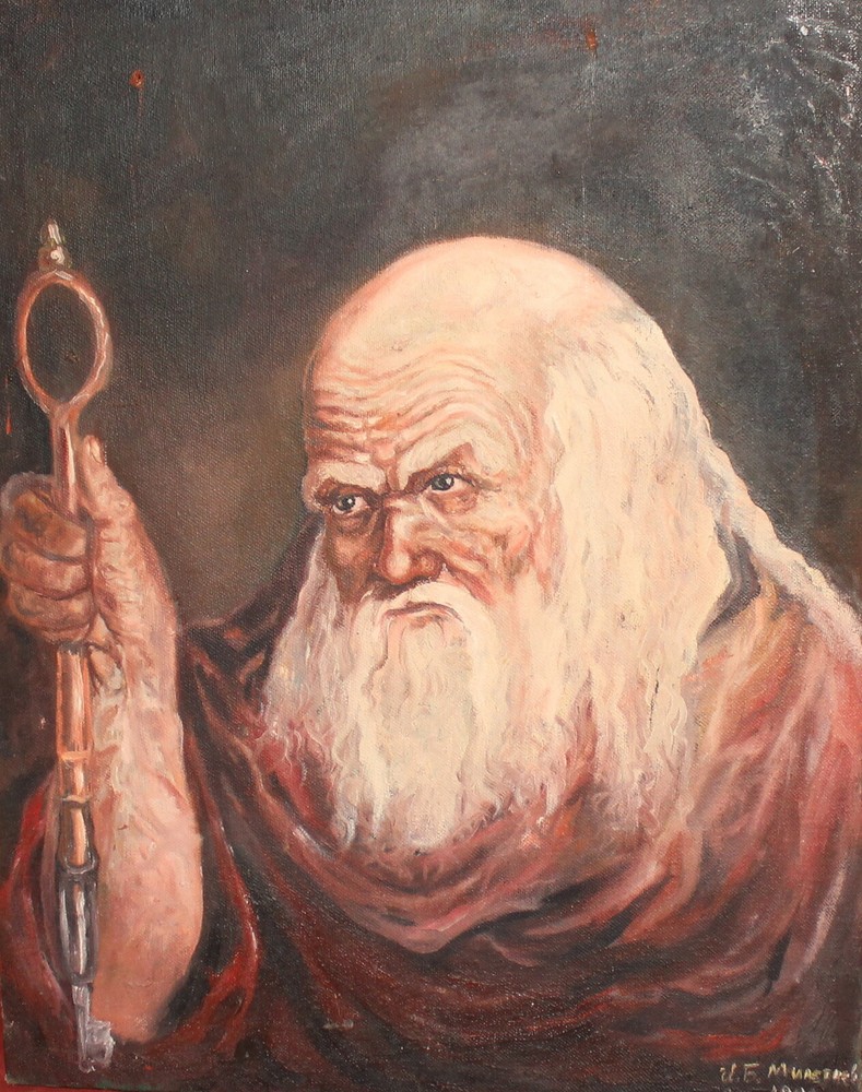 Elegant signed old man portrait oil painting classic artwork
