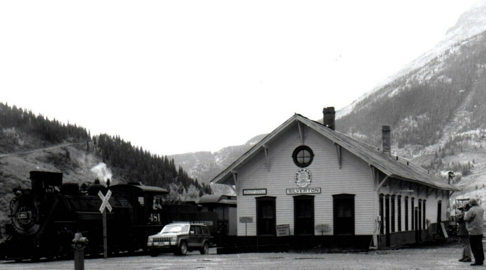 Rio Grande Railroad Railway Silverton Colorado Train Depot Vintage Photo 5x7