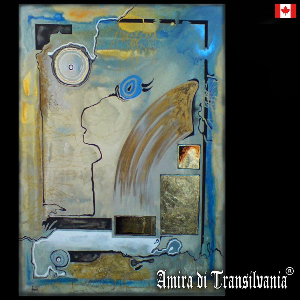 abstract art painting original modernism flower cosmic landscape universe planet-image