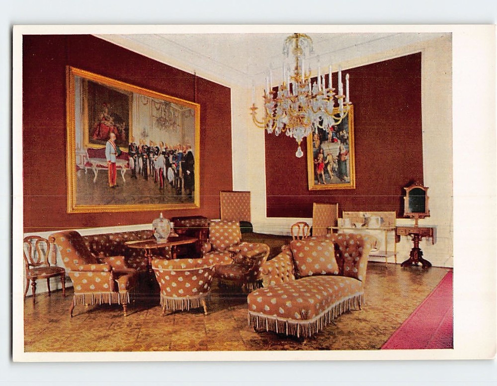 Postcard Emperor Francis Joseph Bedroom Schönbrunn Palace in Vienna Austria