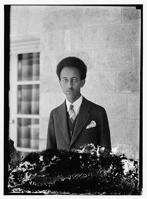 Crown Prince Asfa Wossen, son of Emperor Haile Selassie of Ethiopia, in