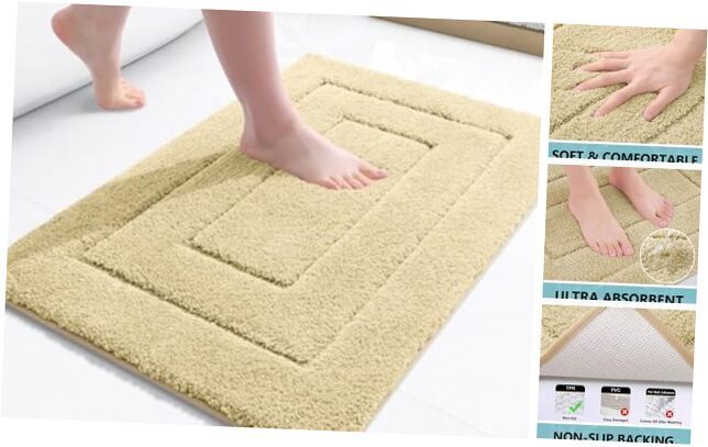 Bathroom Rugs, Soft and Absorbent Microfiber Bath Rugs, Non 24