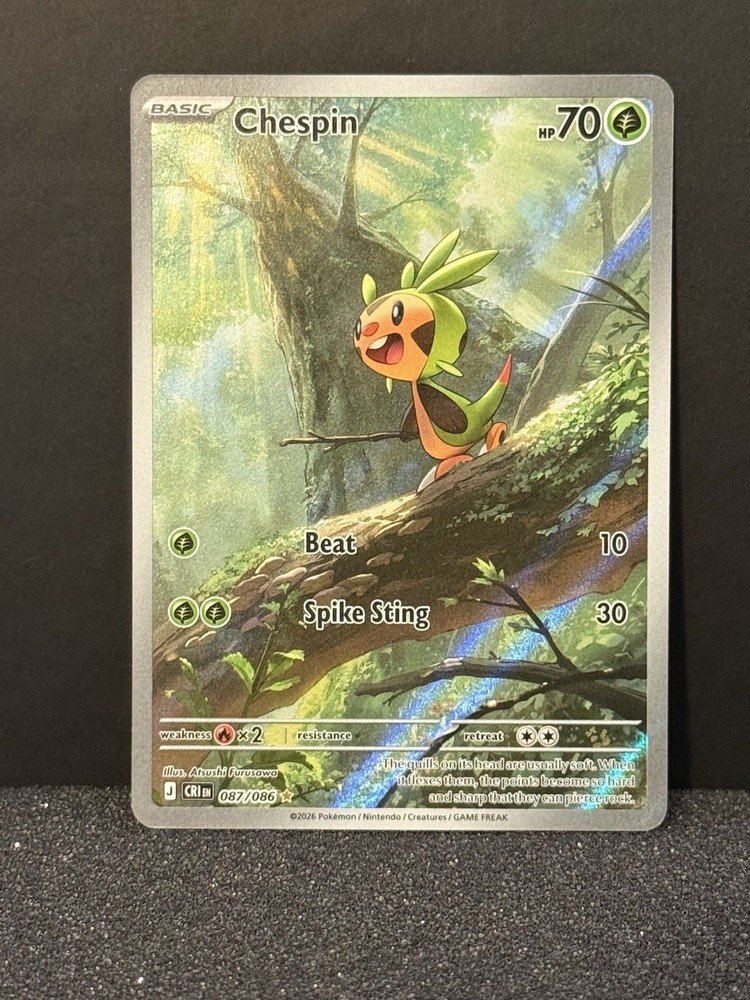 Chespin 087/086 - Mega Evolution: Chaos Rising - Pokemon TCG Illustration Rare