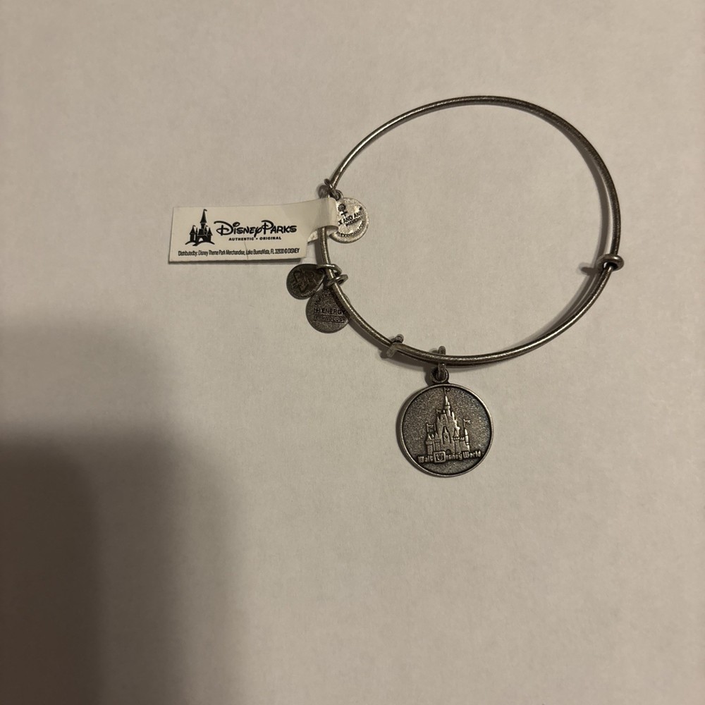 Disney World Alex & Ani Retired Cinderella Castle Silver Charm Bracelet