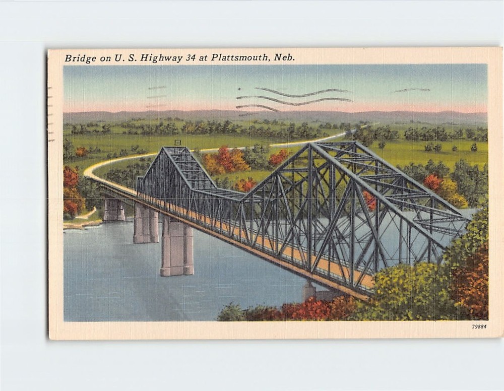 Postcard Bridge on US Highway 34 at Plattsmouth Nebraska USA