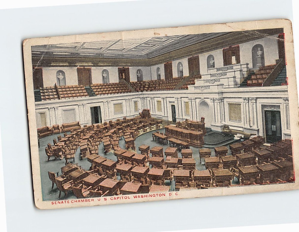 Postcard Senate Chamber US Capitol Washington DC USA