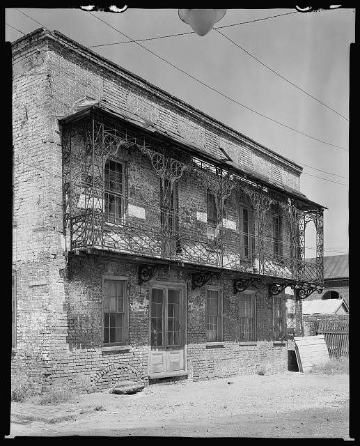 Charleston South Carolina 1937 1 Prioleau St Iron Balcony Brick House