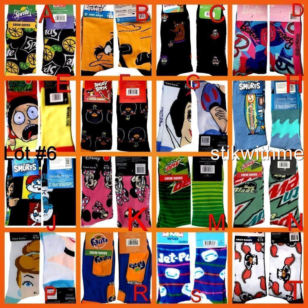 Odd Sox Crazy SOCKS Novelty  Food CREW SOCKS  Women's Men's 6-12  NEW LOT#6 SALE