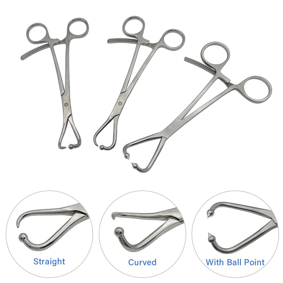 3-Piece Orthopedic Plate Holding Forceps Set for Precise Surgical Reduction  