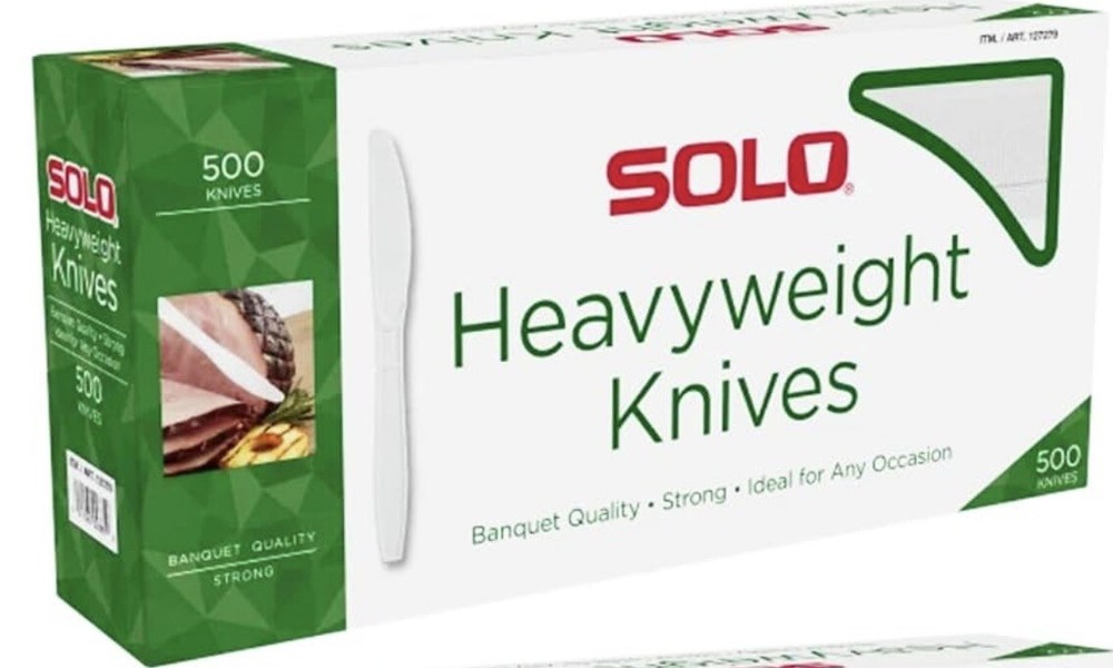 SOLO Heavyweight White Plastic Knives 500 per Case