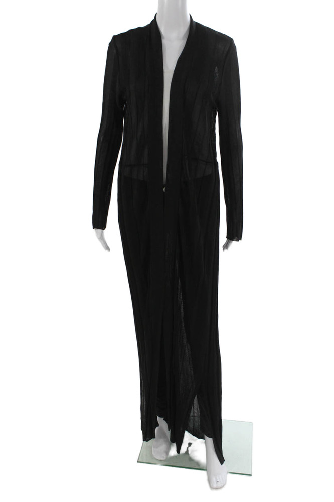 Zara Knit Women Cardigan Black V-Neck Viscose Long Sleeve Size MFree Shipping in US $100+ Orders | $6.95 Orders Below