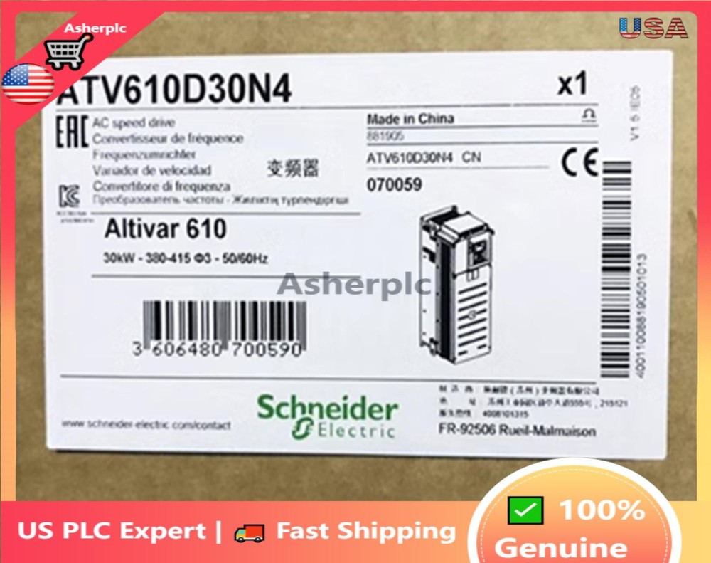 One Schneider ATV610D30N4 Inverter PLC Module New In Box Expedited Shipping