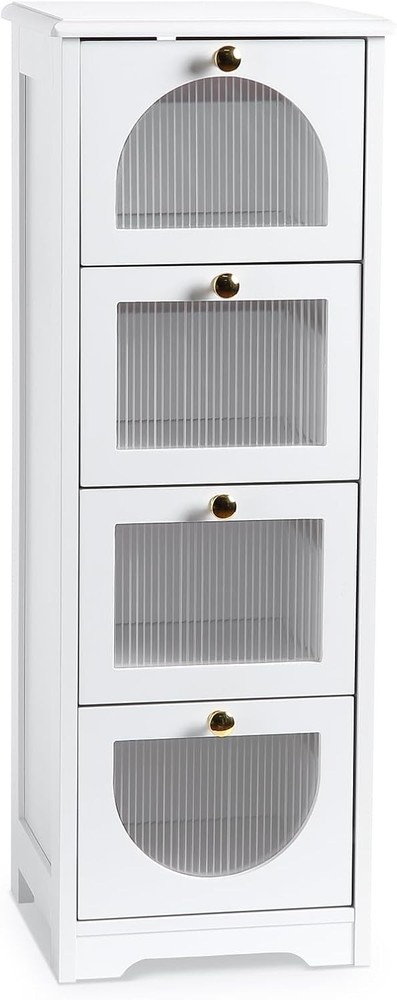 Freestanding 4-Drawer Bathroom Floor Storage Cabinet
