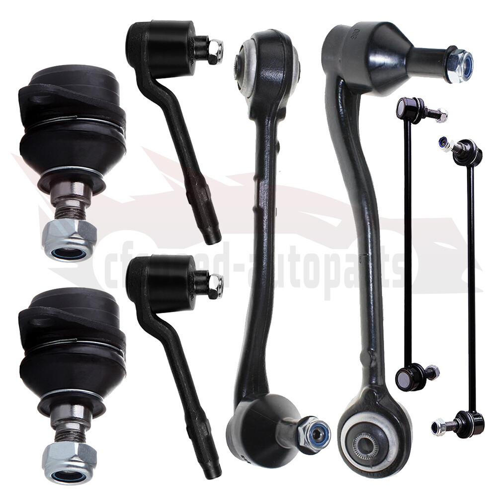 8PCS Front Control Arms Ball Joints Tie Rods Sway Bar Links For 2000-2003 BMW X5