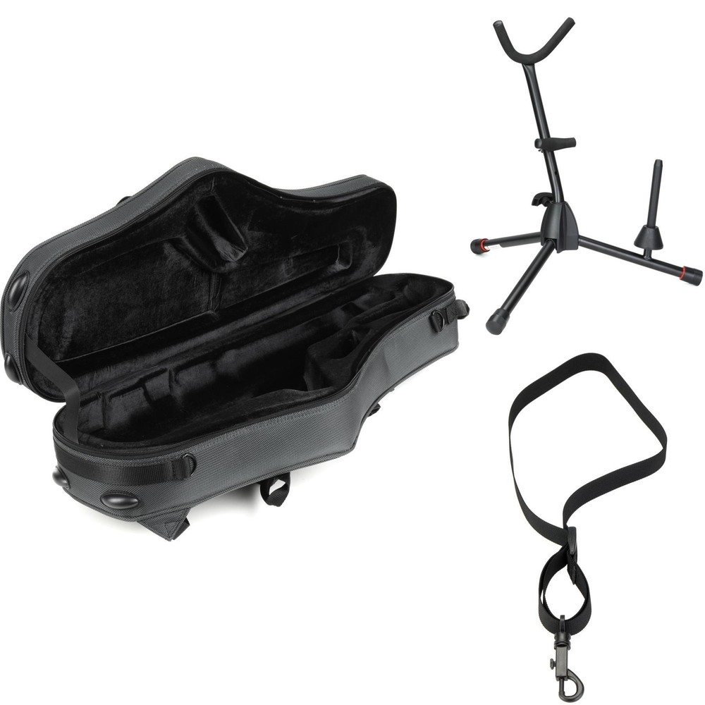 Gator Adagio Shaped Case with Stand and Neck Strap - Alto Sax