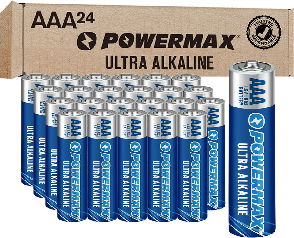 24-Count AAA Batteries, Ultra Long Lasting Alkaline Battery, 10-Year Shelf Life,