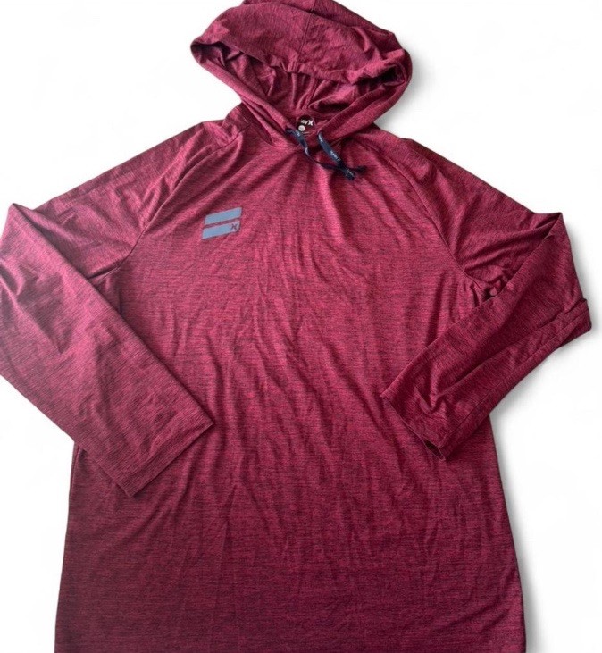 Hurley Men's Long Sleeve Performance Lightweight Hooded Shirt Men's Size L