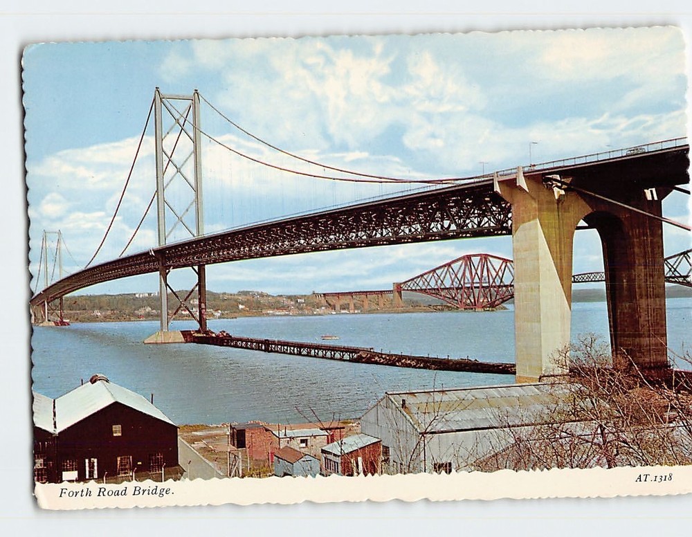 Postcard Forth Road Bridge Queensferry Scotland