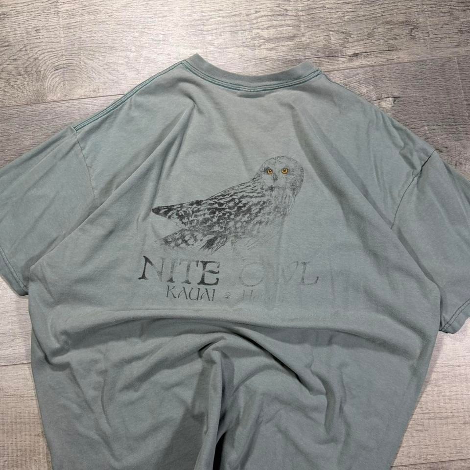 Vintage 90s 2000 super faded and distressed gray Hawaii blue t shirt Size XXL