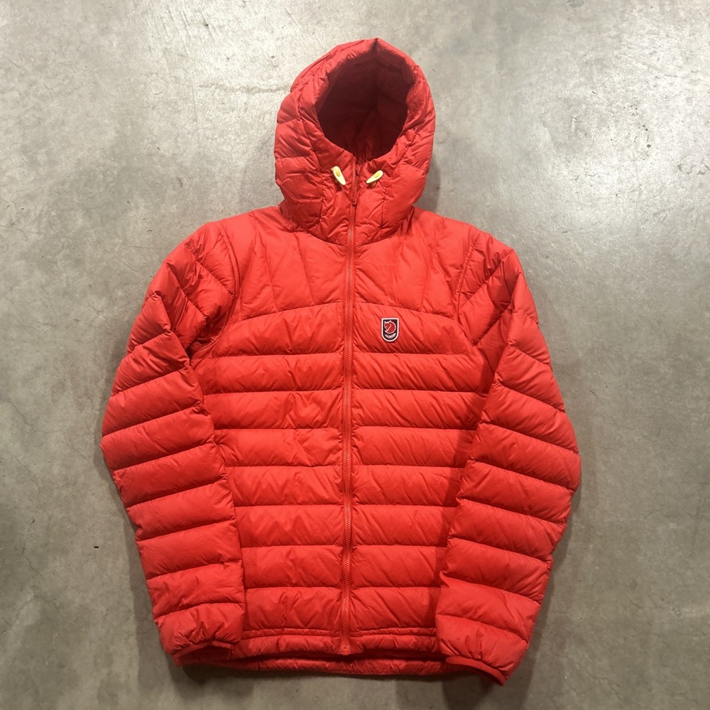 Fjallraven Expedition Down Hoodie Jacket Puffer Hooded Goose Red Mens Small